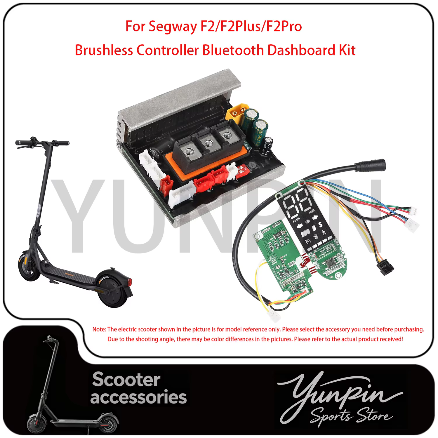 Pièces de rechange pour trottinette électrique Ninebot Segway F2 F2Plus F2Pro, contrôleur sans balais 36V, kit de tableau de bord Bluetooth