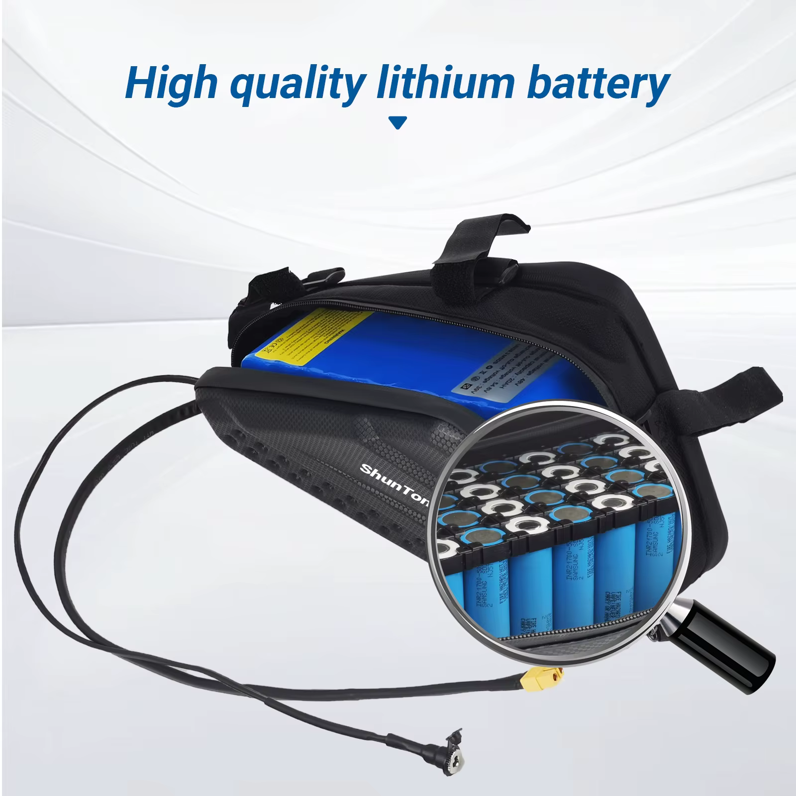 Batterie lithium-ion triangulaire pour moteur de vélo électrique