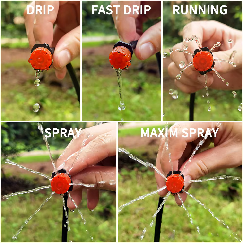 Micro système d'irrigation goutte-à-goutte Portable 20M, arrosage automatique avec goutteurs réglables, Kits d'arrosage par brumisation, tuyau d'arrosage