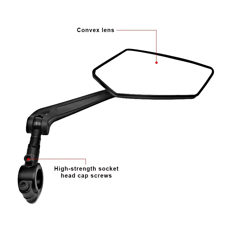 Rétroviseur de vélo transparent