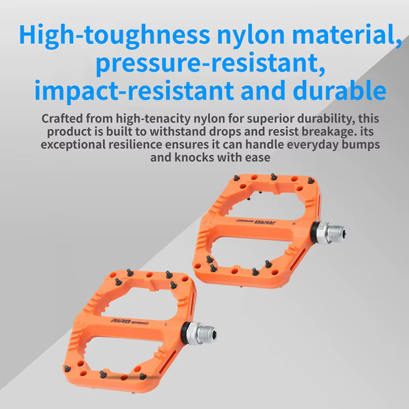 Pédales de vélo en nylon RIRO ultralégères avec roulements scellés DU pour VTT