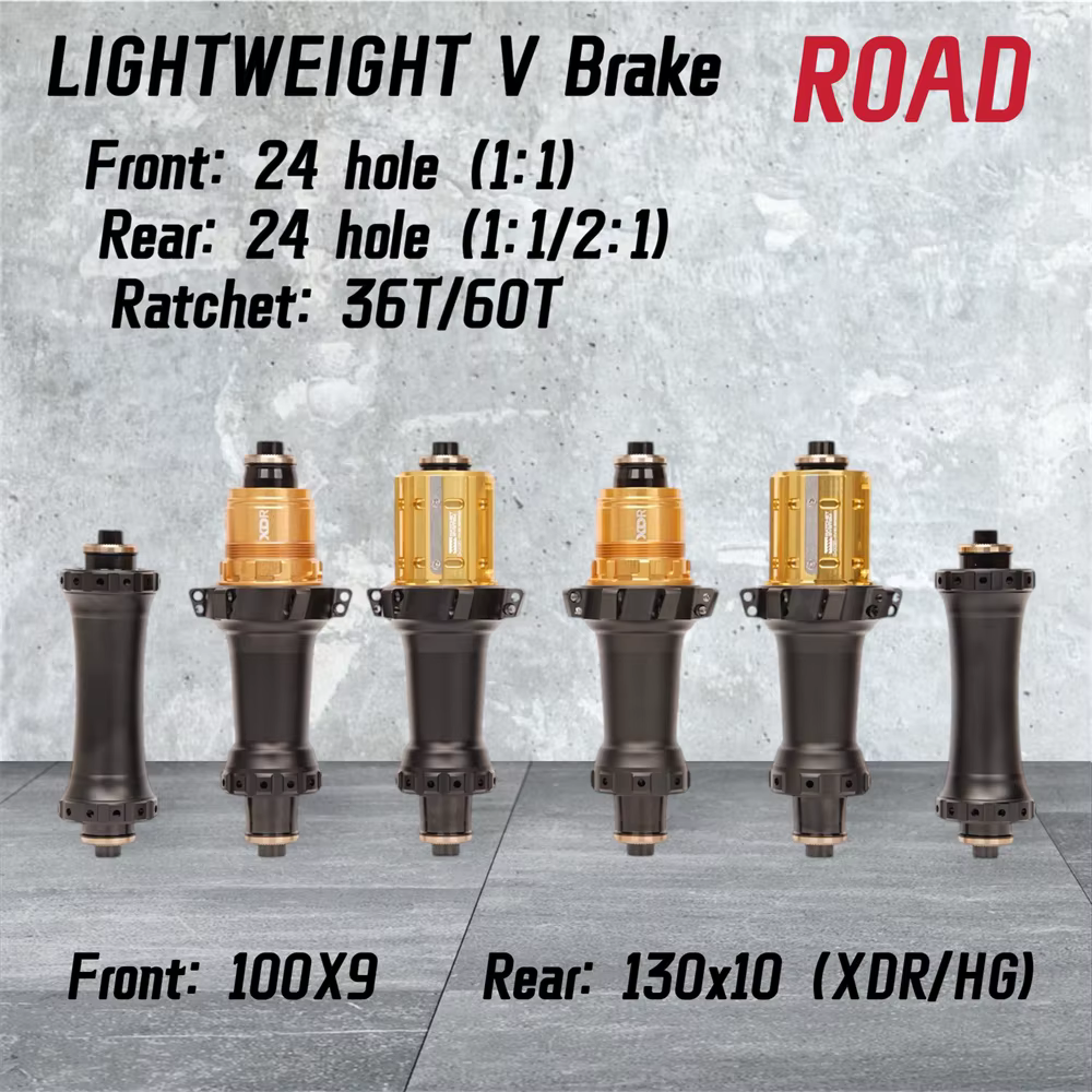 Moyeu de vélo de route étoile cliquet 36T/60T V frein droit moyeu de vélo de route 100x9 130x10mm 24/24 trous 1:1/2:1 moyeu lumineux HG/XDR