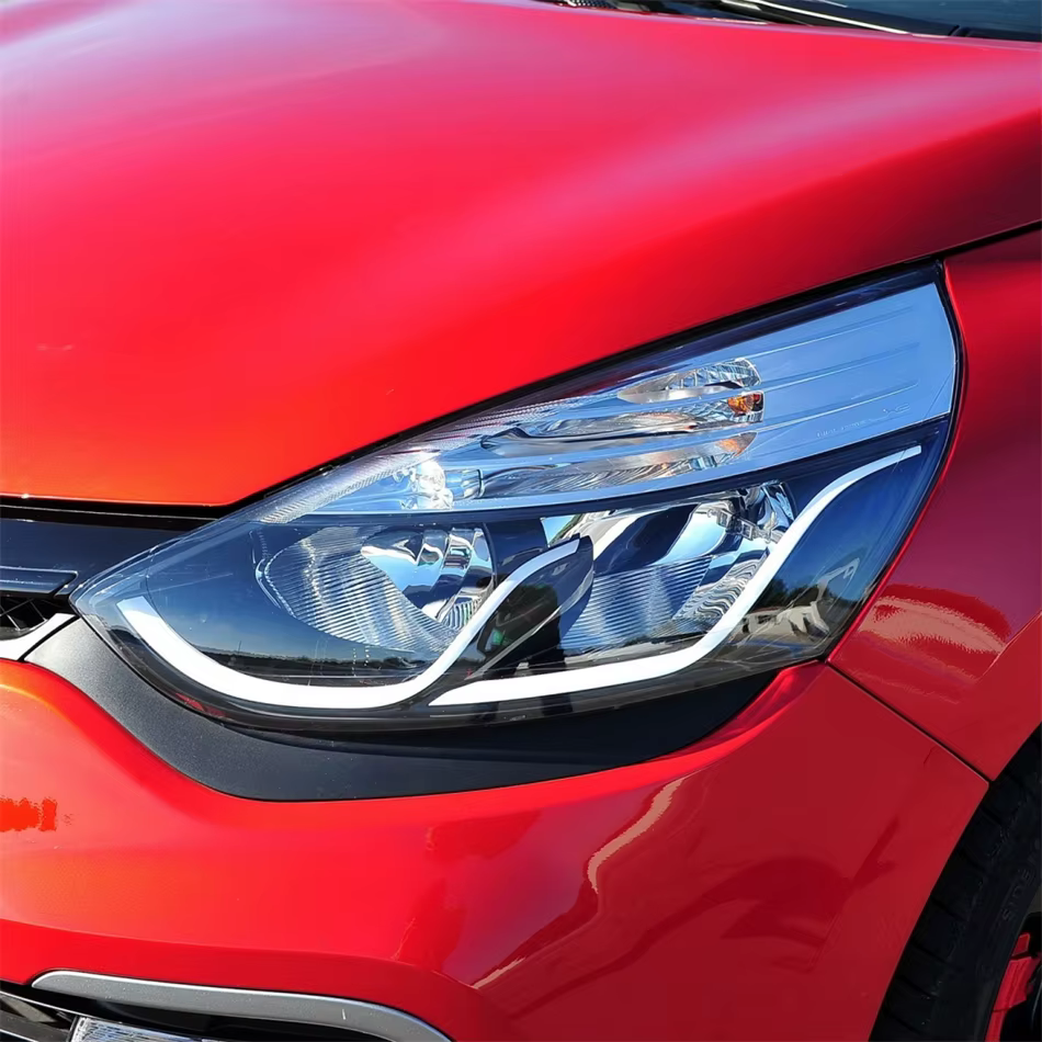 Accessoire de voiture pour Renault Clio 2013 2014 2015 2016 2017 2018, polycarbonate haute brillance, phares entièrement transparents, verre