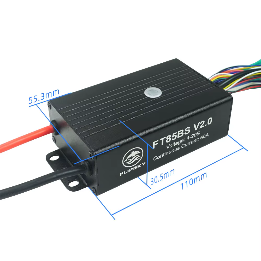FLIPSKY FT85BS V2.0 ESC avec boîtier en aluminium NON-VESC pour planche à roulettes électrique/scooter/Ebike contrôleur de vitesse/moto/robotique