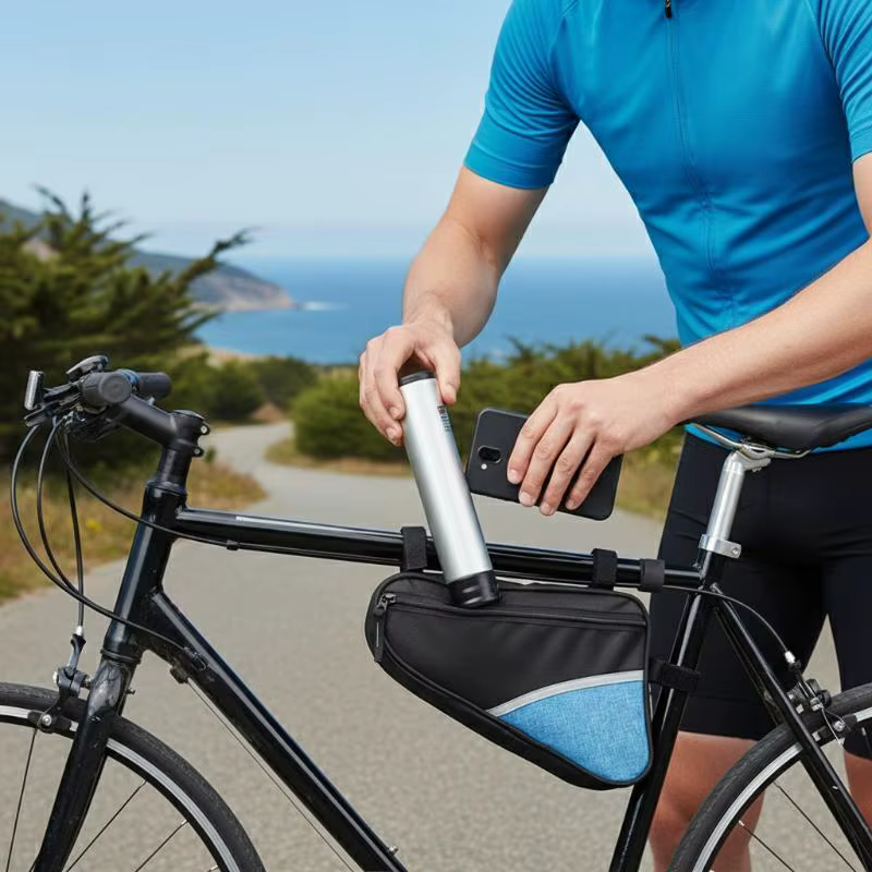 Sac de vélo triangulaire étanche de 1 L pour cadre avant