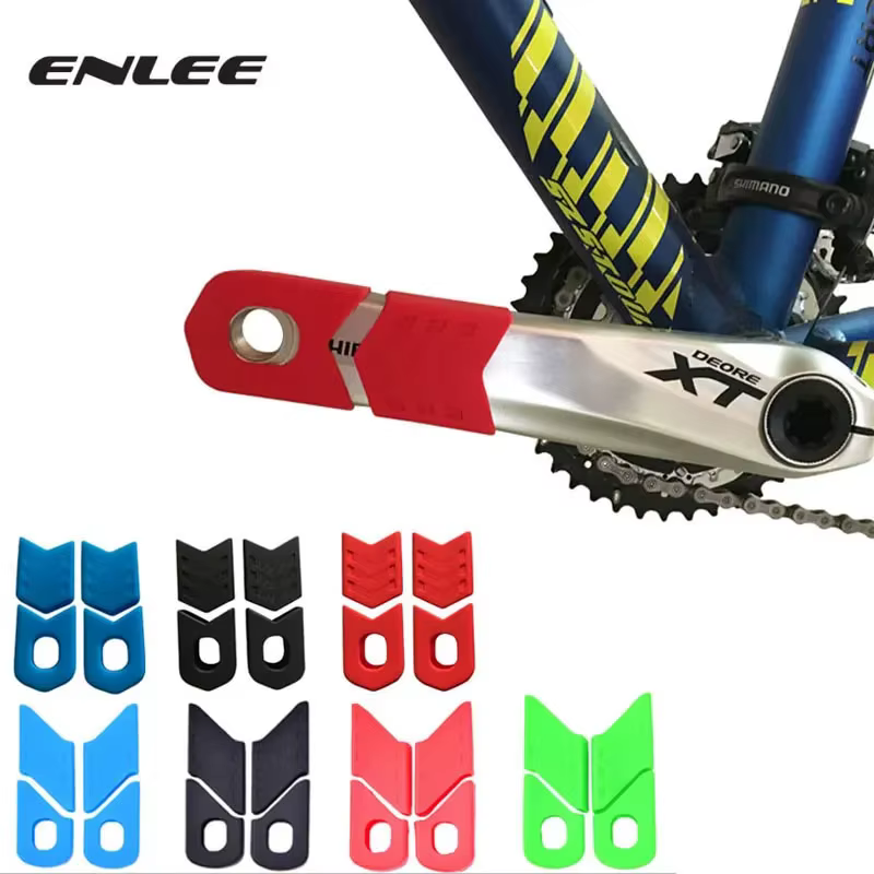 ENLEE-Juste de protection universelle pour manivelle de vélo de montagne, ensemble d'accessoires de vélo VTT, 4 pièces/1 ensemble
