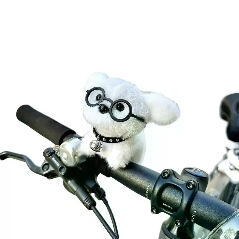Pendentif décoratif chiot mignon pour guidon de vélo, vélo électrique, moto, vélo de route