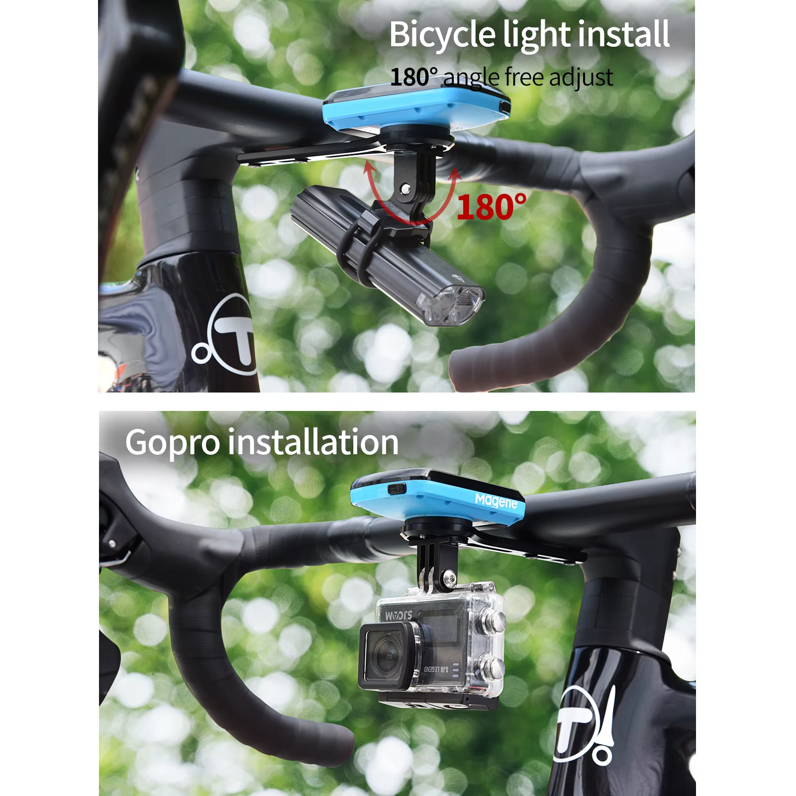 KOOTU Support de compteur de vitesse de vélo de route pour guidon intégré