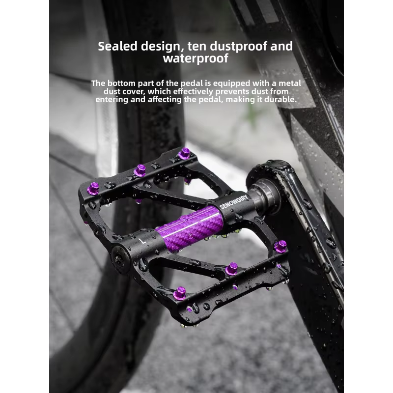 Pédale de vélo WEST BIKING à trois roulements en alliage d'aluminium