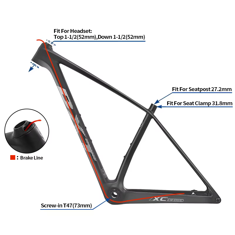 Cadre de VTT en carbone BXT T1000 29er