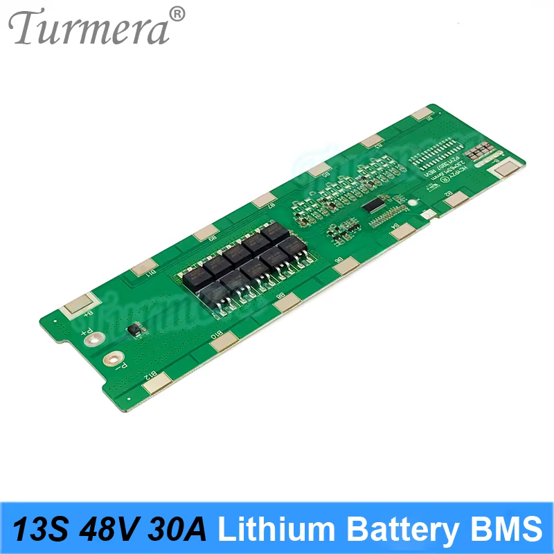 Turmera 13S 48V 52V boîtier de batterie de vélo électrique 13S6P 18650 support avec soudage Nickel 30A BMS pour