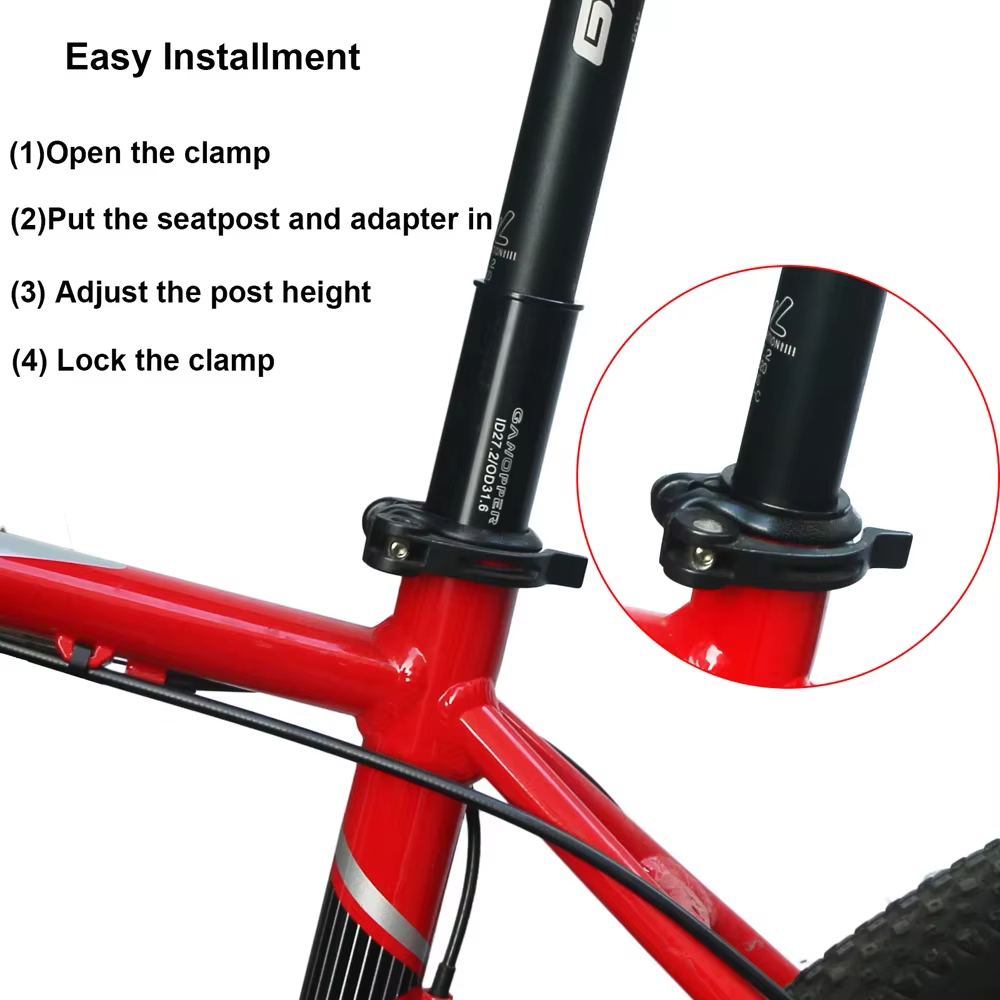 Adaptateur de tube de tige de dégager de vélo