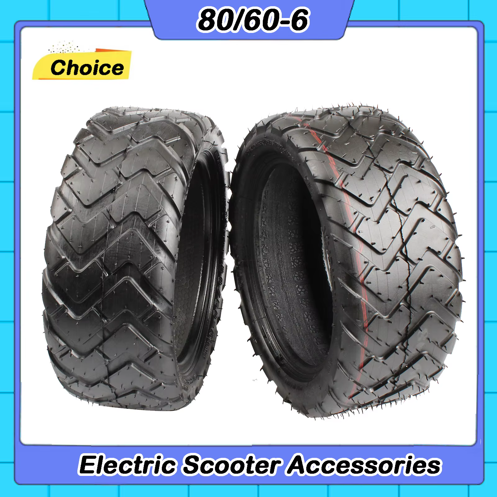 Pneu 80/60-6, pneu tubeless sous vide pour scooter électrique