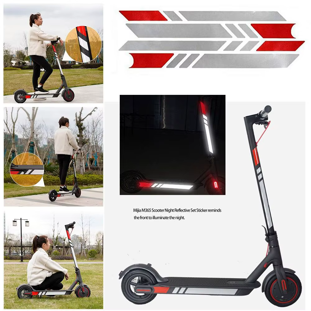 Pièces de Scooter électrique Paster décalcomanies autocollant de planche à roulettes autocollants de style réfléchissants étiquettes de lumière réfléchissantes pour Xiaomi Mijia M365