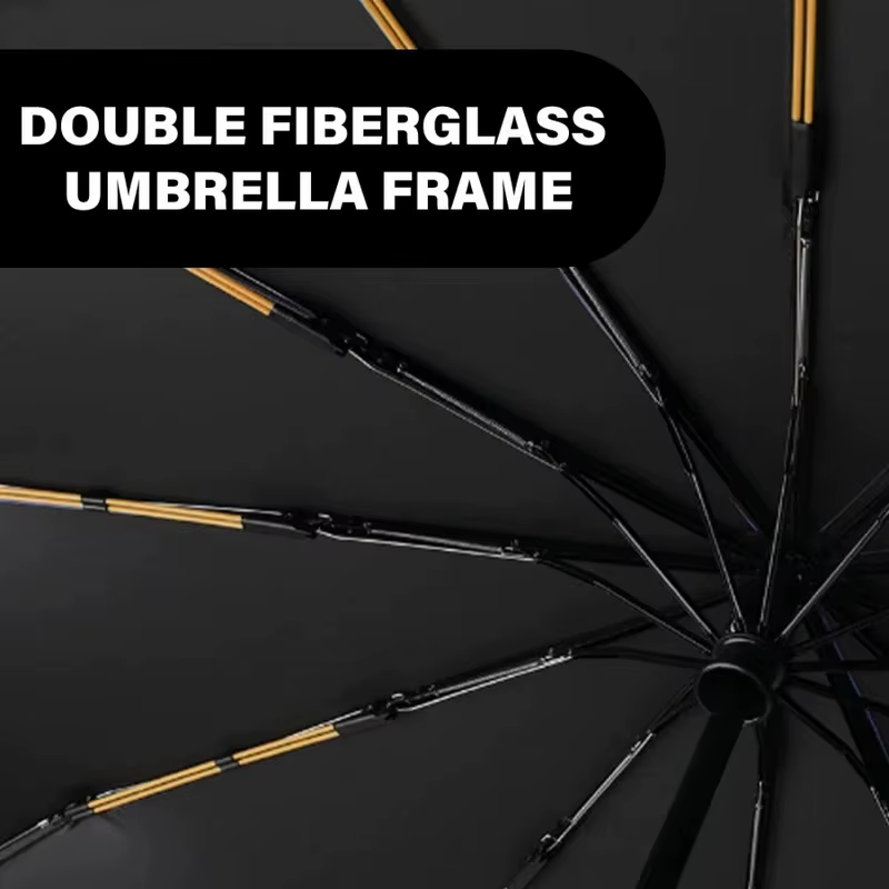 Parapluie pliant automatique grand format 24 baleines 106 cm, protection solaire et pluie pour hommes et femmes en extérieur