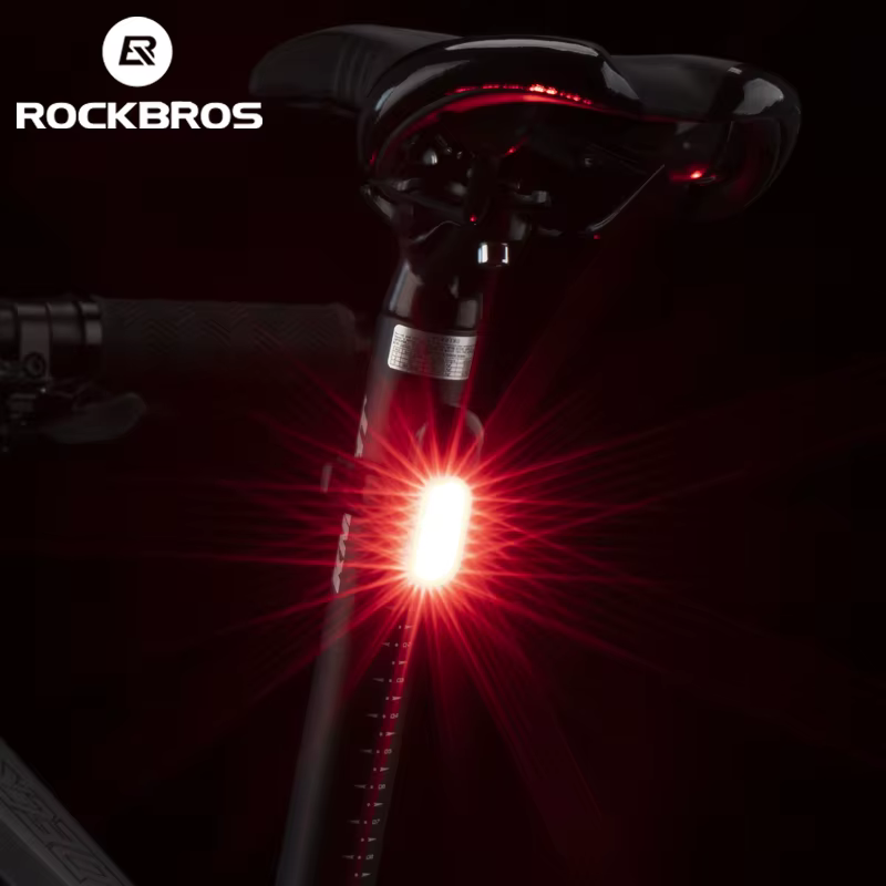 ROCKBROS feu arrière de vélo 250 mAh USB Rechargeable ultraléger voyant d'avertissement étanche à la pluie 5 modèles