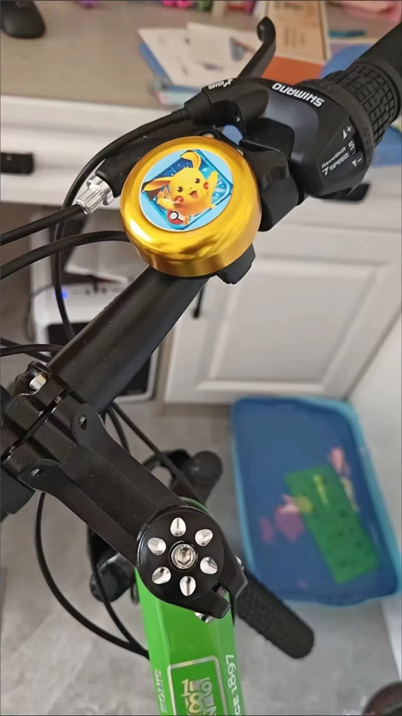 5*5 cm Pokemon Pikachu cloche de vélo enfants