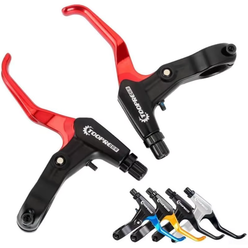 1 paire de leviers de frein de vélo en alliage d'aluminium