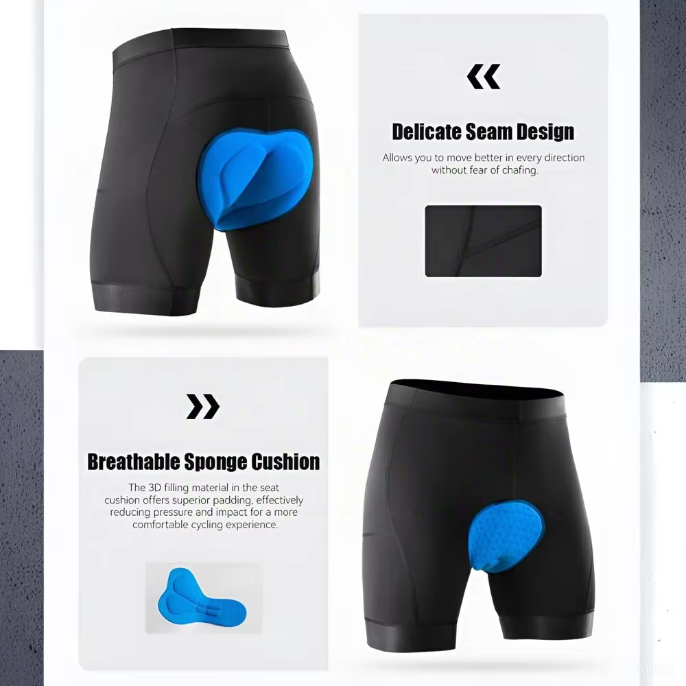 Short de cyclisme performant pour hommes avec coussinet 3D