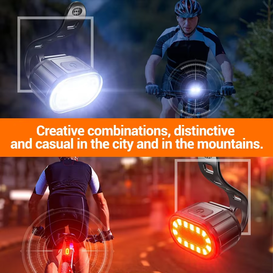 Kit d'éclairage LED pour vélo - Feux avant et arrière pour vélo