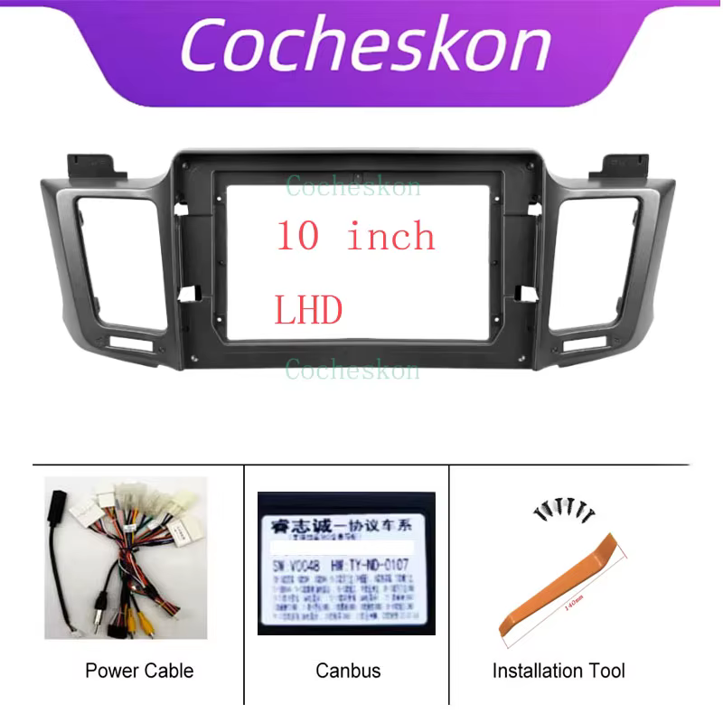 Pour Toyota 2013-2018 Rav4 autoradio Android Dvd écran stéréo multimédia vidéo lecteur CD Navigation Mp3 Mp5 câbles cadre de harnais