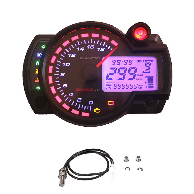 KObuc18000-Compteur de Vitesse Numérique LCD Pliable pour Moto