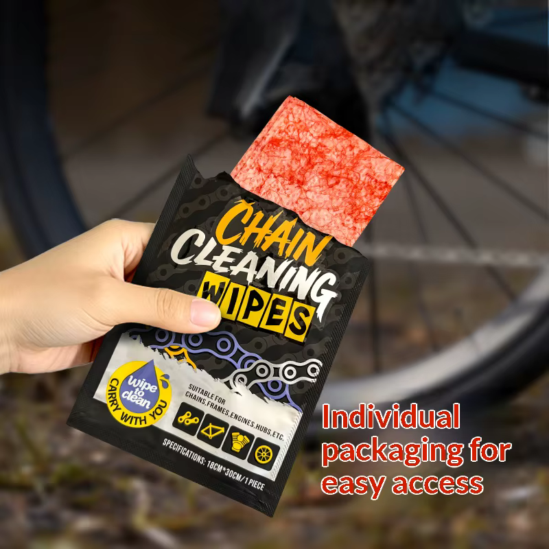 Lingettes de nettoyage de chaîne de vélo réutilisables