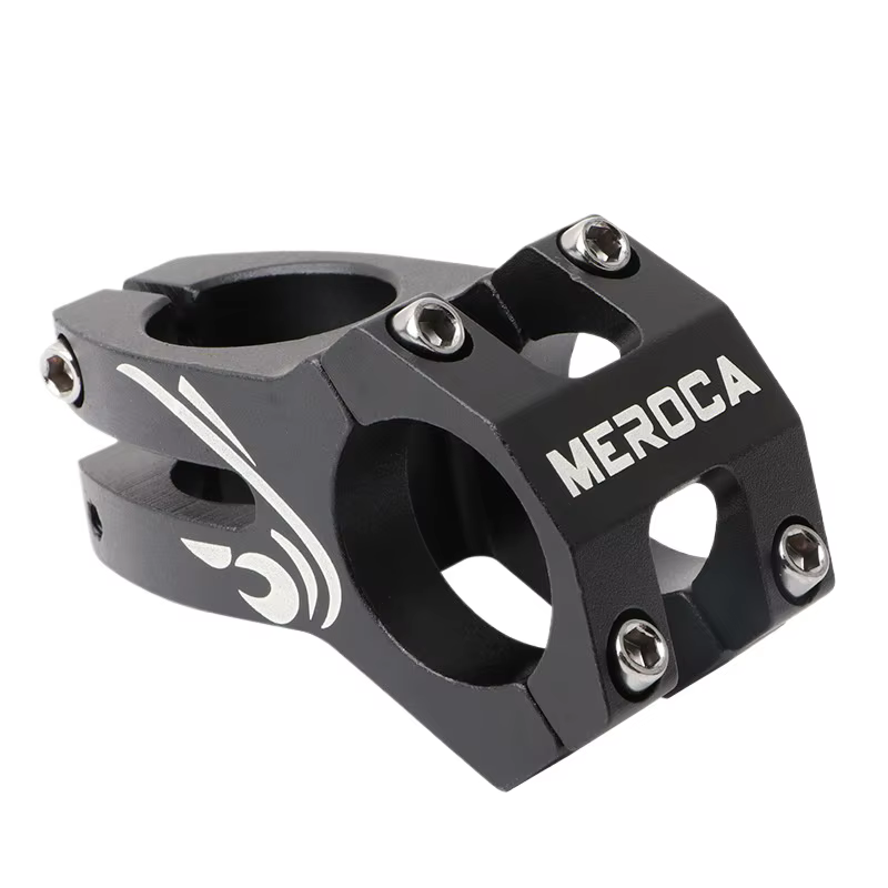 Tige de guidon MEROCA MTB 45 mm, tige courte creuse pour vélo, 28,6*31,8 mm, tige de guidon pour vélo de montagne et de route, en alliage d'aluminium.