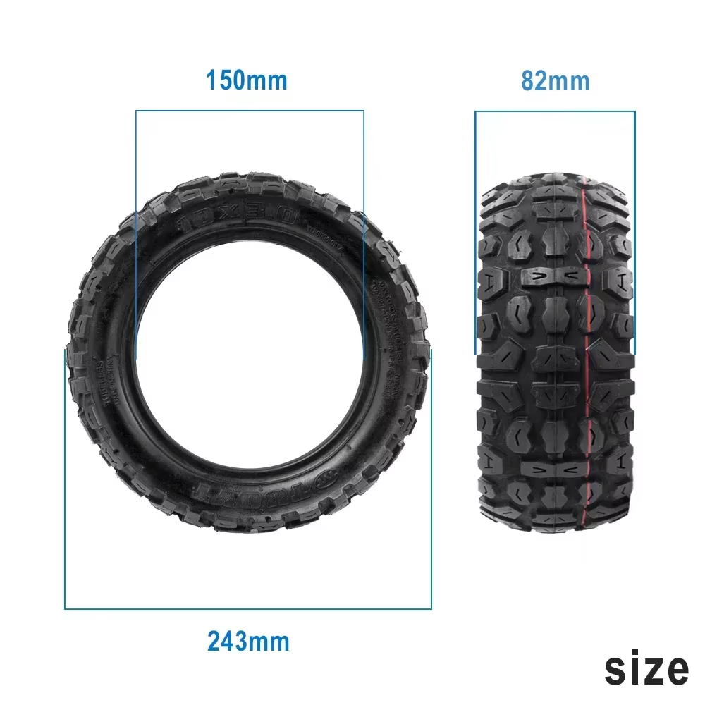 Pneu tout-terrain élargi et amélioré de 10 pouces 10x3.0 pour trottinette électrique