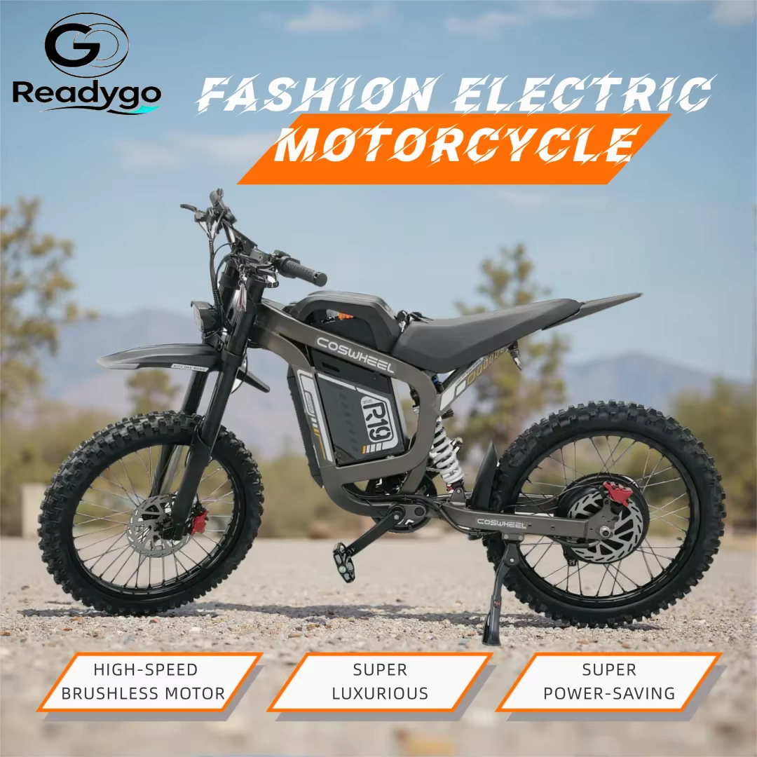 Readygo COSWHEEL R19 Moto électrique tout-terrain 6000W Haute puissance Batterie 72V40Ah Adulte 85km/h Vélo