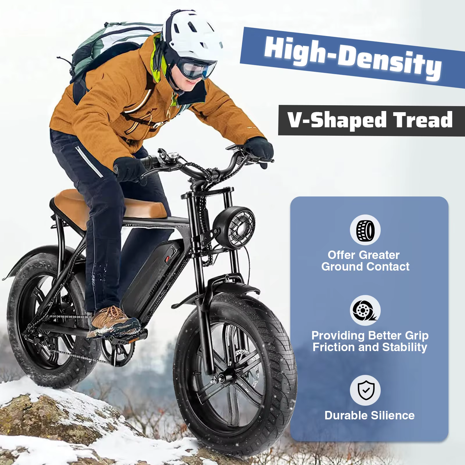 ZUKKA 20x4.0 1 Pack Pneu de Vélo Électrique à Haute Performance - Robuste