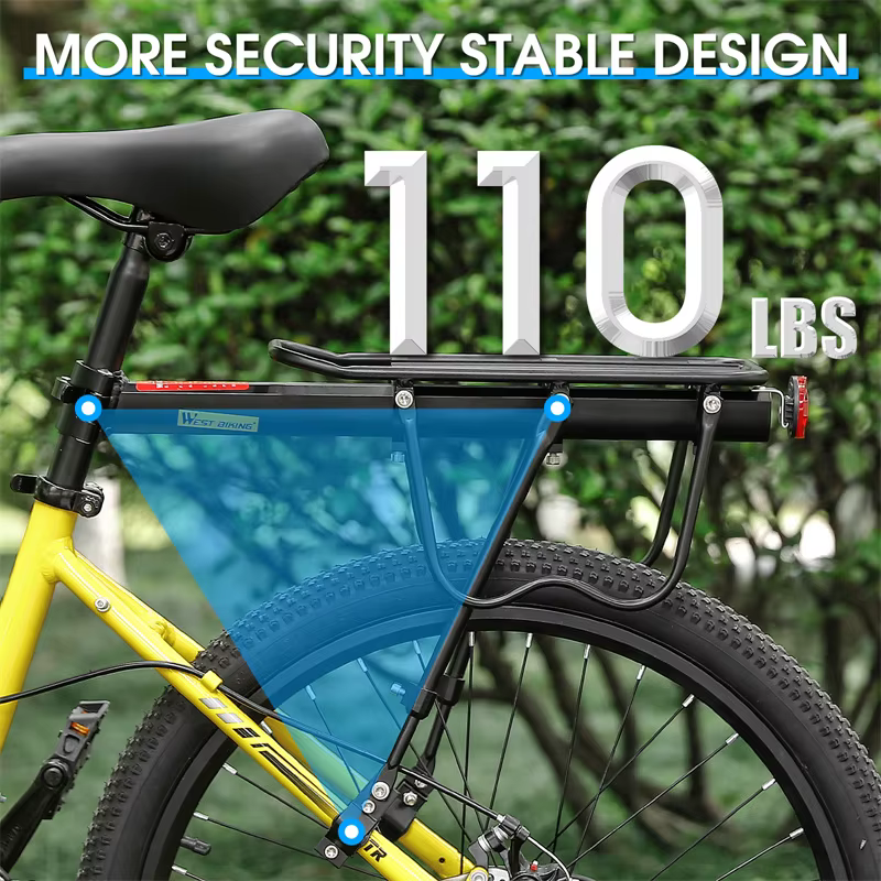 WEST BIKING-Porte-bagages universel et réglable en alliage d'aluminium pour enfant