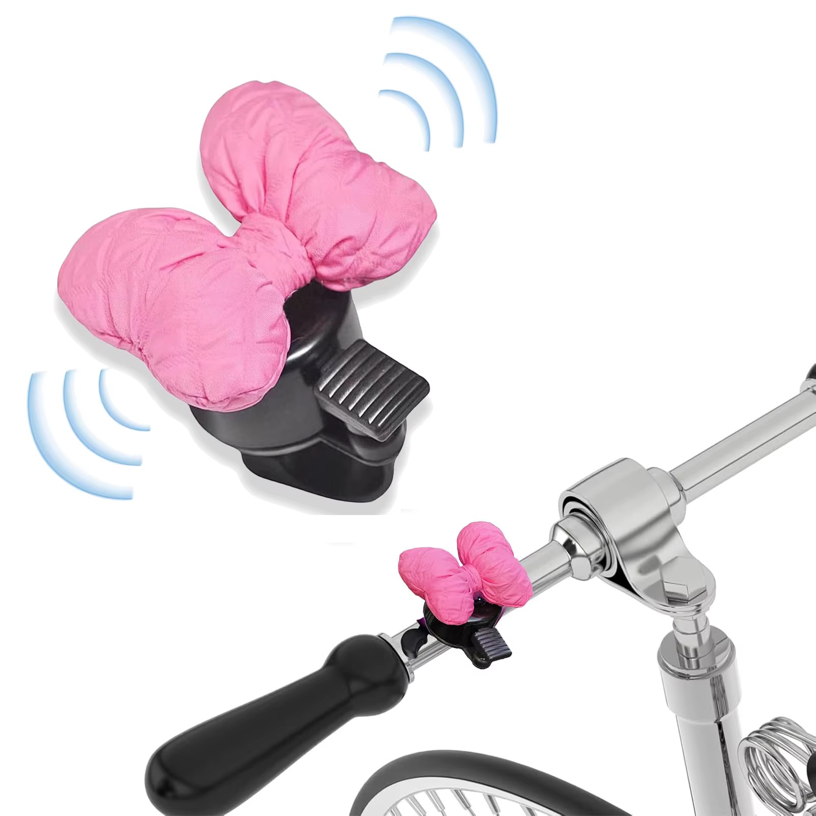 Cloche de vélo à nœud papillon mignon pour enfants filles et garçons
