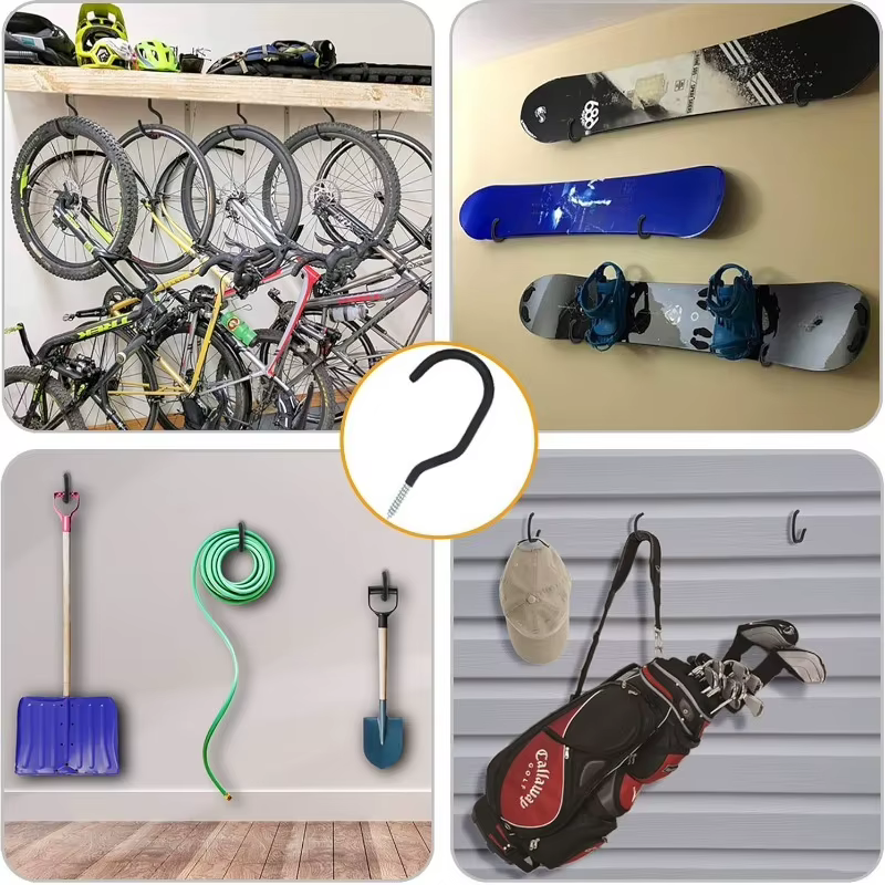Crochets de vélo muraux avec boulons