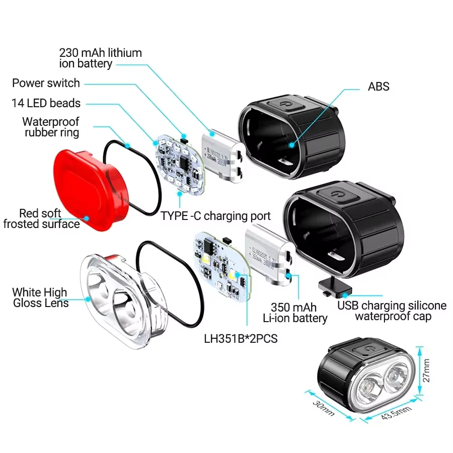 Éclairage de vélo rechargeable