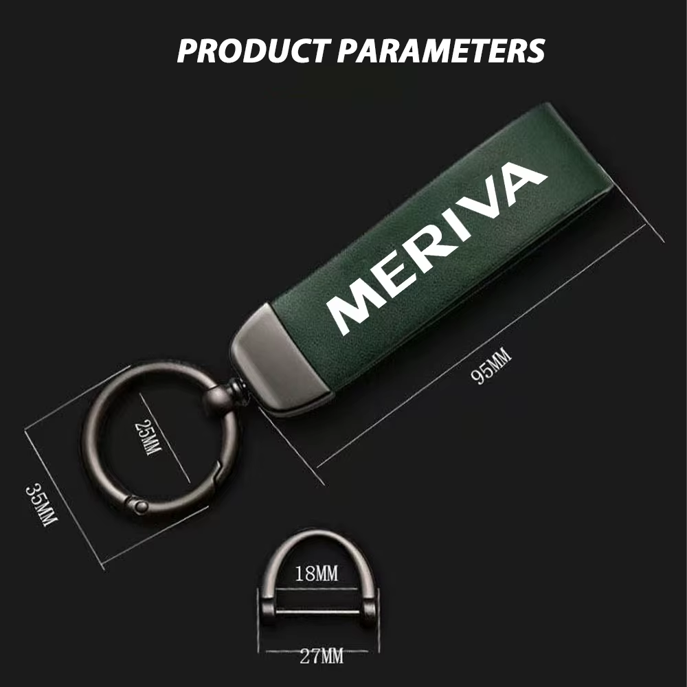 Porte-clés en cuir suédé de haute qualité, porte-clés de voiture avec boucle en forme de fer à cheval pour Opel MERIVA