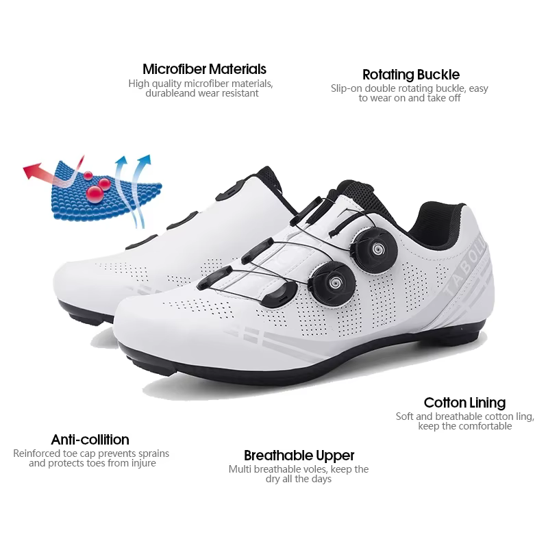 Chaussures de cyclisme professionnelles en carbone pour hommes et femmes