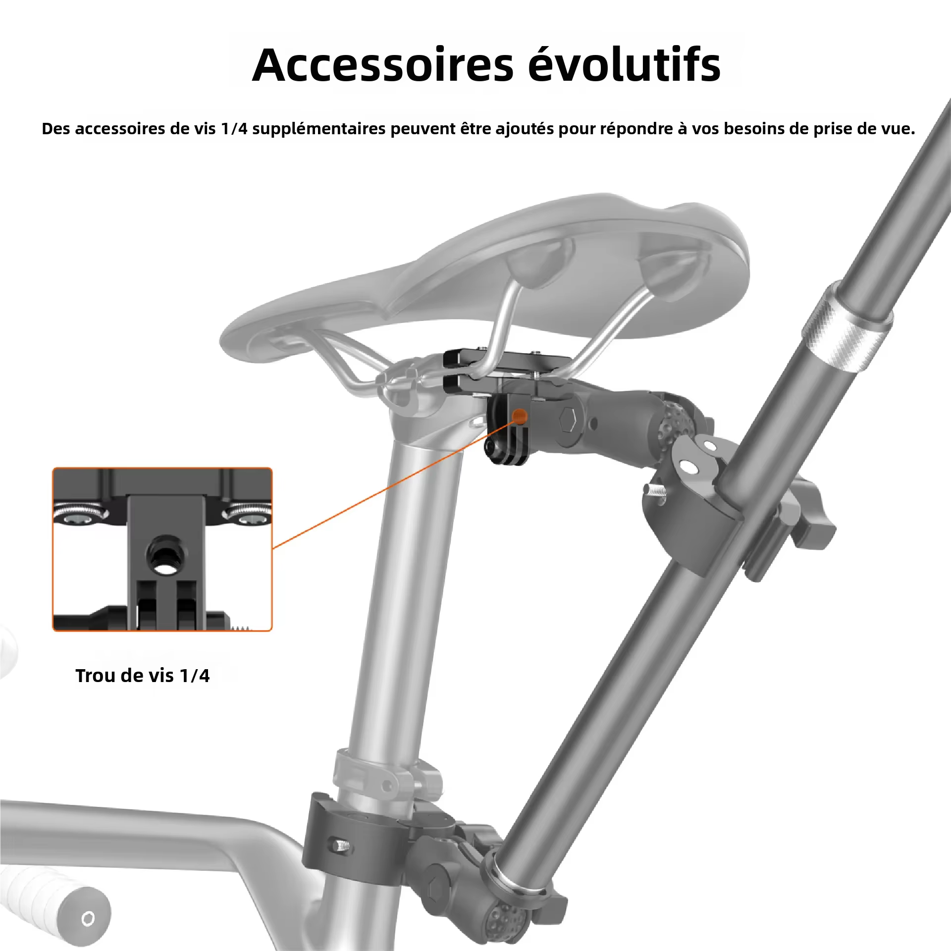 Kit de fixation pour accessoires de vélo Insta360 x5 x4 x3, support de fixation arrière pour vélo Insta 360, accessoires de cyclisme