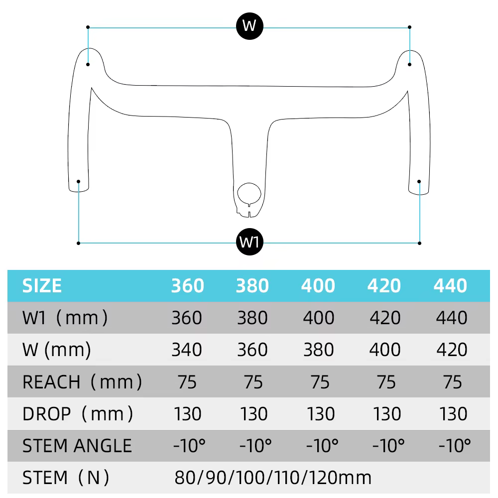 LEXON VERO guidon de vélo de route entièrement en carbone câble intérieur complet