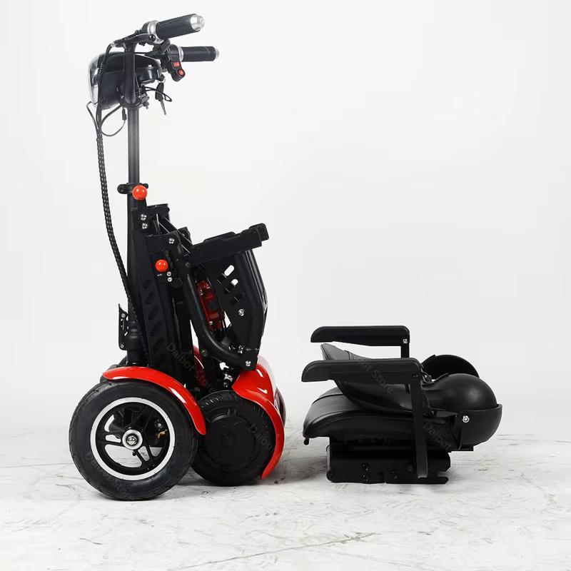 Scooter électrique de voyage léger pour femmes 500W 36V Scooters de mobilité 4 roues pliantes avec accoudoir amovible