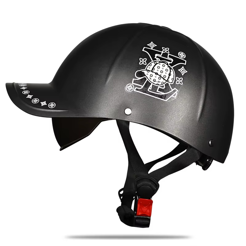 Nouveau café Racer Chopper Scooter sécurité casque demi visage Vintage casquette d'été moto