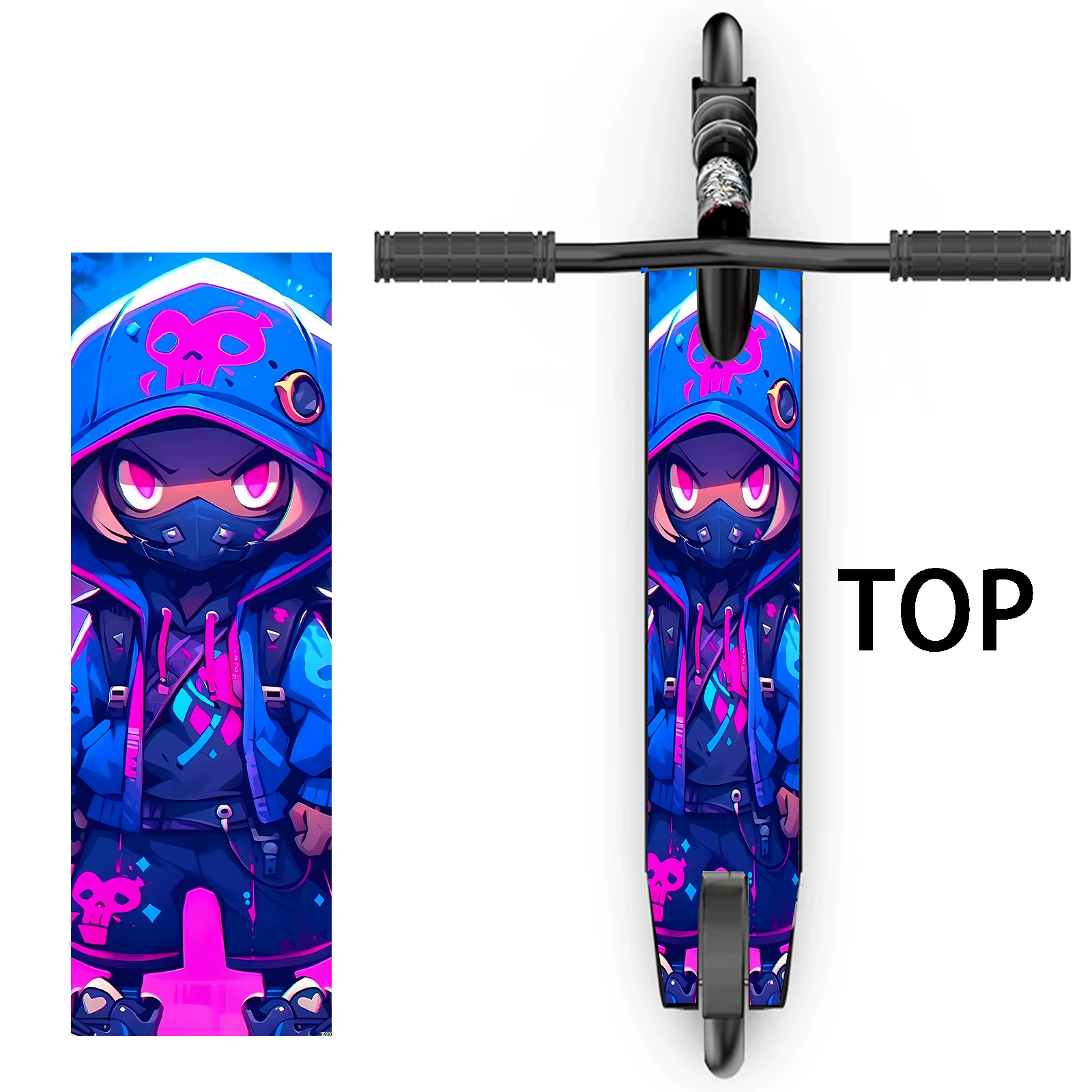 1 grand autocollant coloré et cool pour scooter