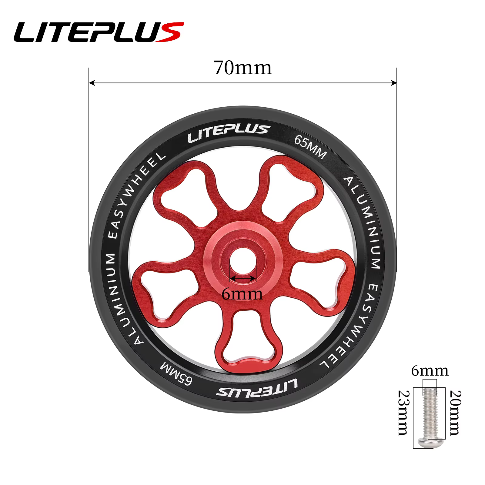 Roues pliantes LITEPLUS en alliage d'aluminium 70 mm pour vélo Brompton