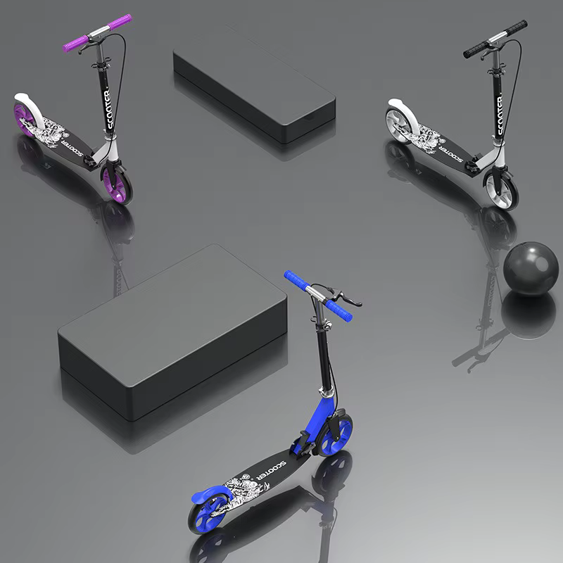 Trottinette Urbaine à Deux Roues Pliable avec Double Freinage pour Adultes et Enfants