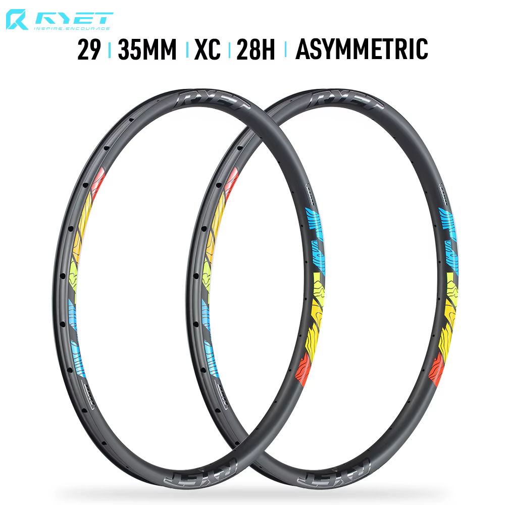 RYET-Jante de VTT en carbone T1000 29 pouces, 35mm 28H, 2024