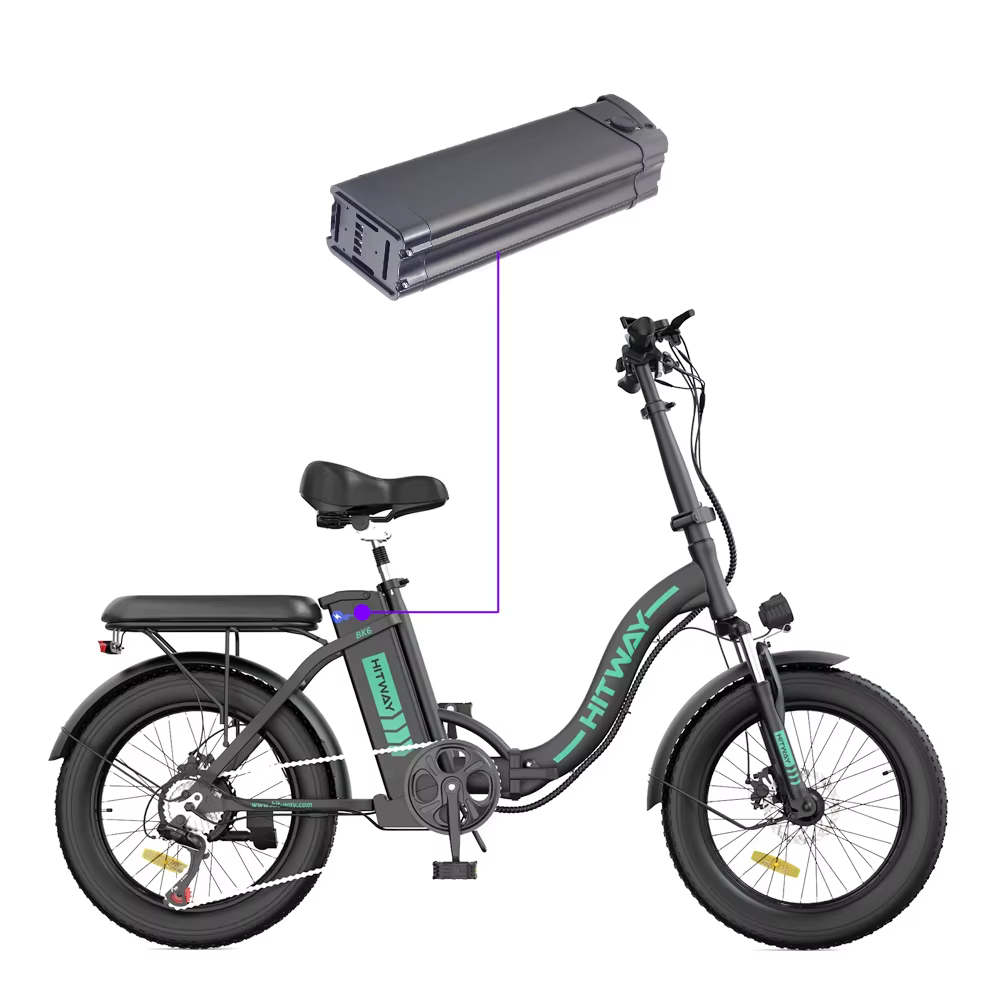 HITorganites-Batterie Lithium Akku pour Vélo Électrique Pliant