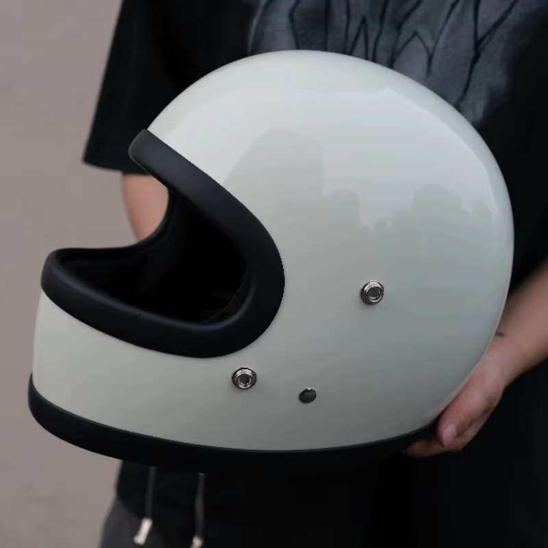 Casque de Moto Vintage japon Tech casques intégraux en fibre de verre Casco