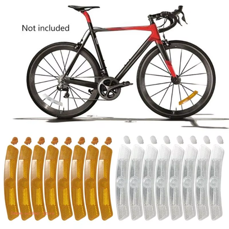 8 pièces réflecteurs vélo roues