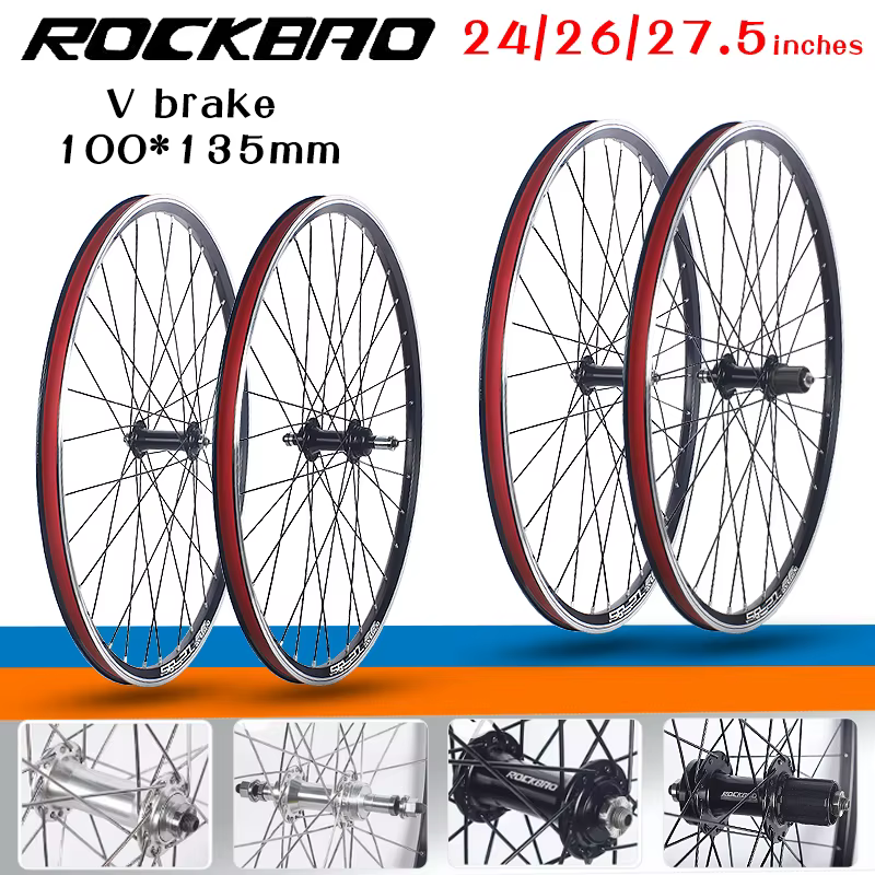 Jeu de roues de VTT ROCKBAO 24/26 pouces