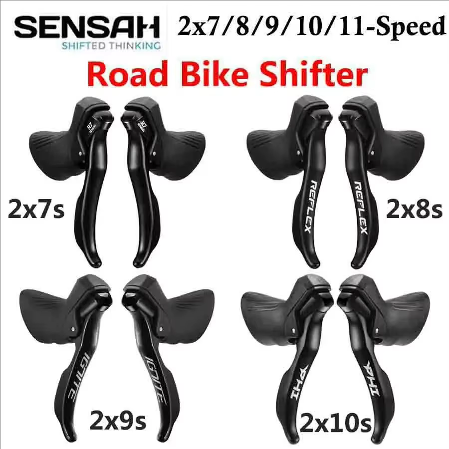 Manettes de vélo de route SENSAH STI 2x7 2x8 2x9 2x10 2x11 vitesses